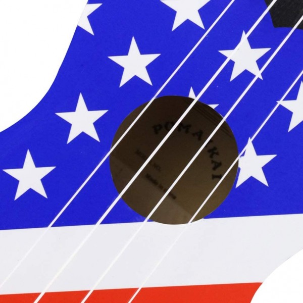Pomaikai Soprano Ukulele Beginner Kid Ukulele(American Flag)