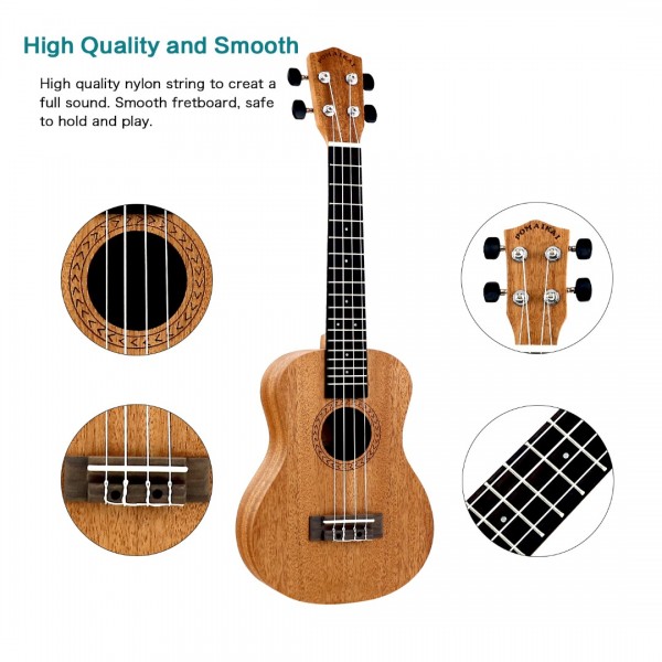 Pomaikai Concert Ukulele Mahogany 23 inches Ukulele with Gig Bag