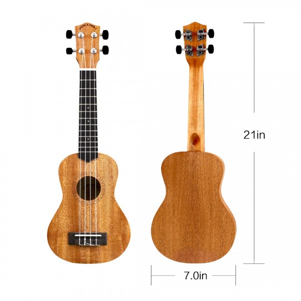 Pomaikai Soprano Ukulele 21 inches Beginner Ukulele with Gig Bag