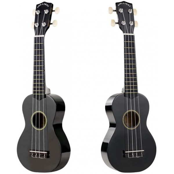 Pomaikai Soprano Ukulele Beginner Kid Ukulele(Black)