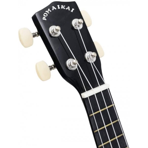 Pomaikai Soprano Ukulele Beginner Kid Ukulele(Black)