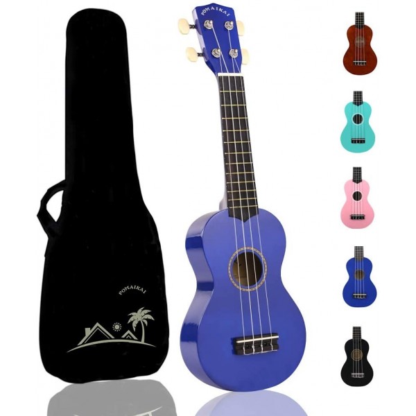 Pomaikai Soprano Ukulele Beginner Kid Ukulele(Dark...