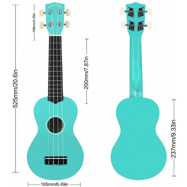 Pomaikai Soprano Ukulele Beginner Kid Ukulele(Light Blue)