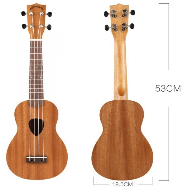 Pomaikai Soprano Ukulele Mahogany Beginner Ukulele with Gig Bag