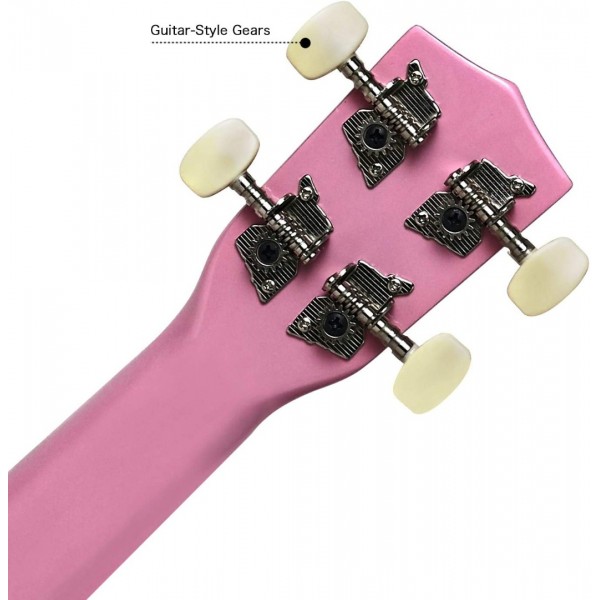Pomaikai Soprano Ukulele Beginner Kid Ukulele with Gig Bag (Pink)